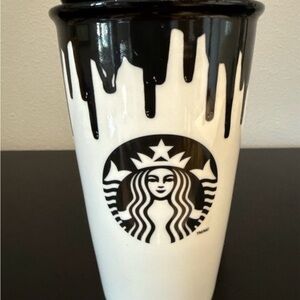 Starbucks Monochrome Drip Ceramic Mug